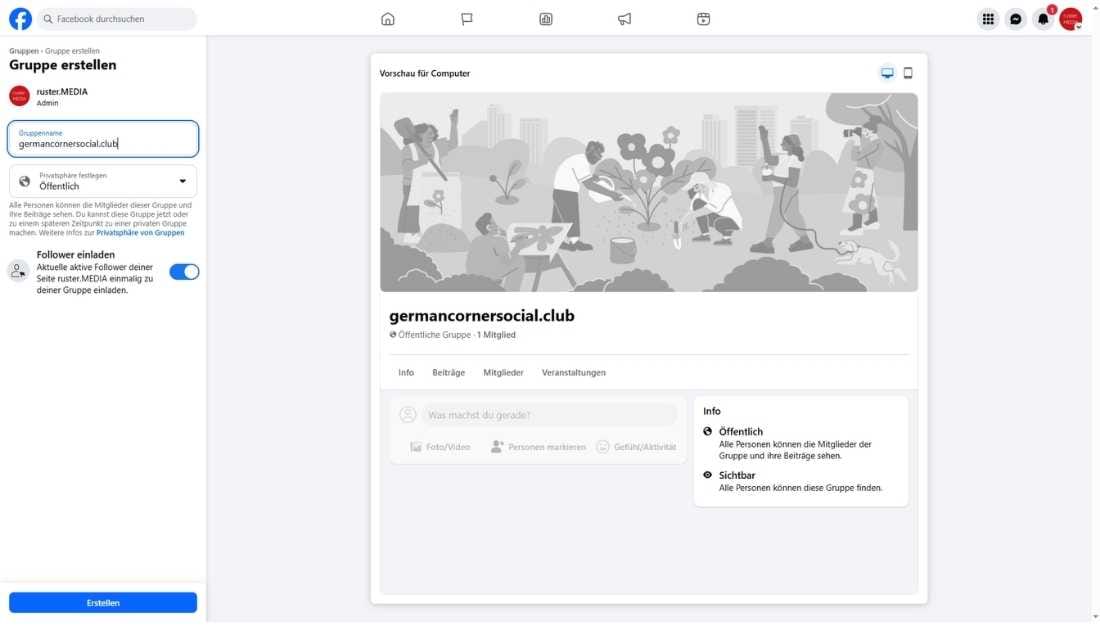Screenshot Facebook-Marketing: Facebook-Gruppen stärken die Community enorm