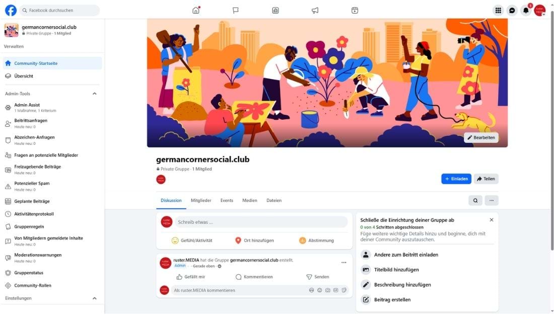 Screenshot Facebook-Marketing: Facebook-Gruppen stärken die Community enorm