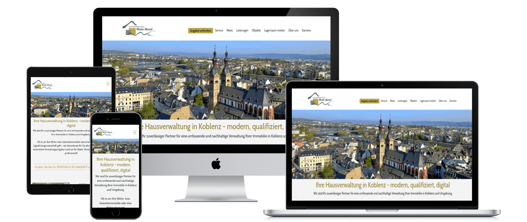 So sieht www.hrm-rhein-mosel.de auf PC, Laptop, Tablet und Smartphone aus