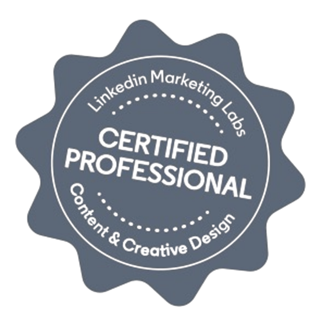 LinkedIn Certified Professional: Content & Creative Design Logo "LinkedIn Certified Professional: Content & Creative Design"