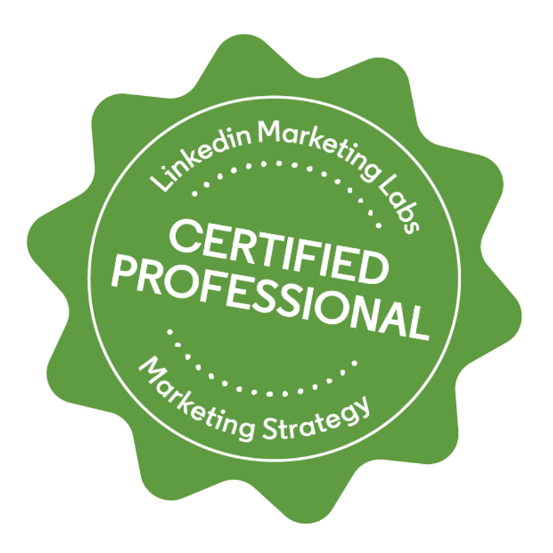 LinkedIn Certified Professional: Marketing Strategy Logo "LinkedIn Certified Professional: Marketing Strategy"