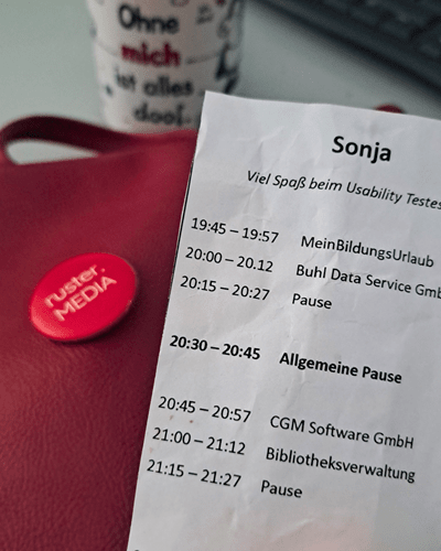 Cross Mentoring für Frauen 2025 der IHK Koblenz: Mit Mentee Irina Gilgenberg beim Usability-Testessen im TZK