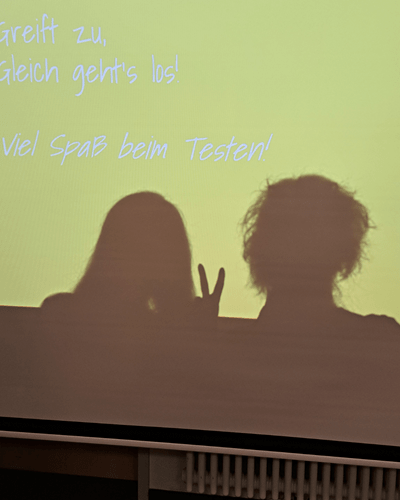 Cross Mentoring für Frauen 2025 der IHK Koblenz: Mit Mentee Irina Gilgenberg beim Usability-Testessen im TZK